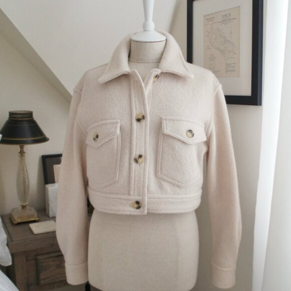 Merino Wool Cropped Jacket